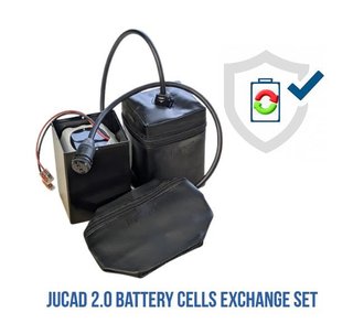 JuCad 2.0 Powerpack kit de remplacement système sans unité de contrôle pour montage autonome incl. boîtier petites cellules de batterie et couvercle