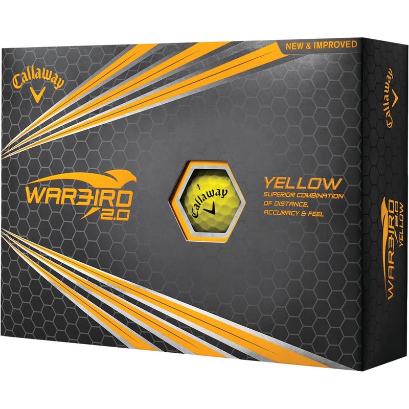 Callaway Warbird 2.0 balles de golf, jaunes