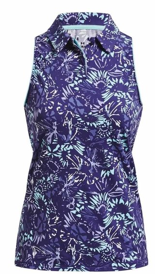 Under Armour Iso-Chill Sleeveless polo femme, sonar blue