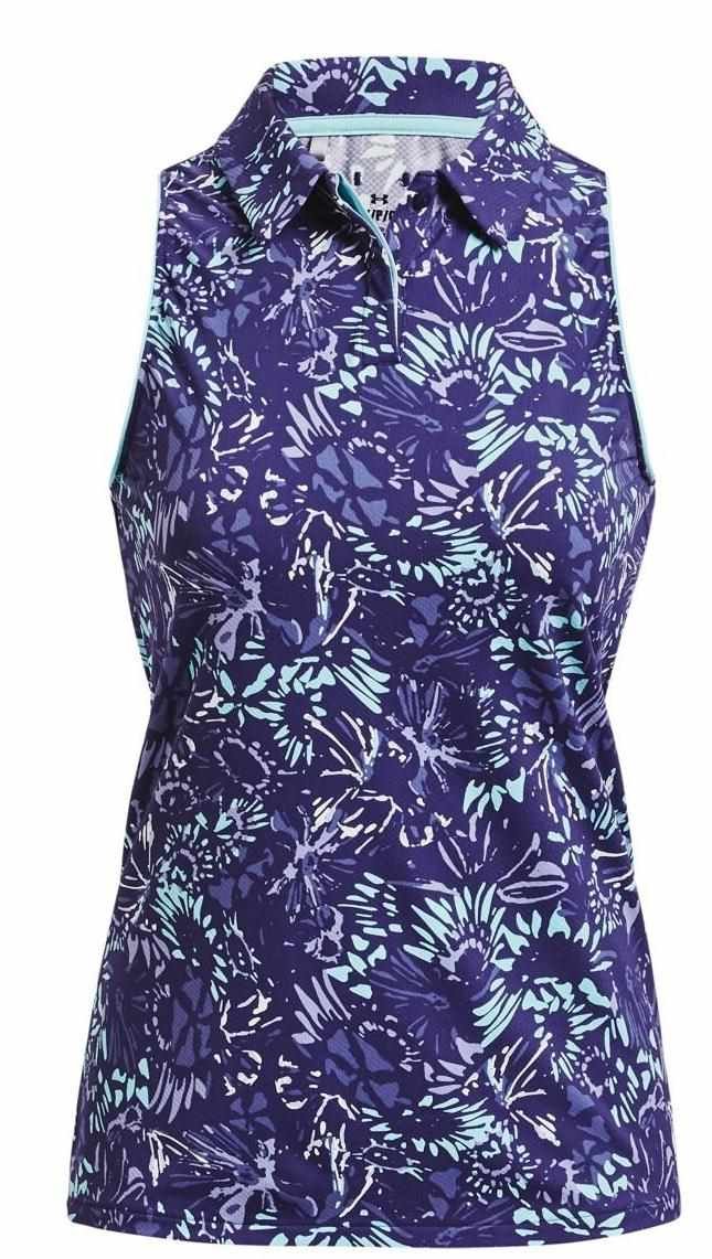 Under Armour Iso-Chill Sleeveless polo femme, sonar blue