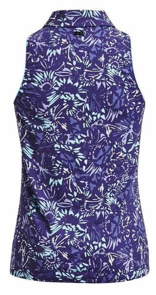 Under Armour Iso-Chill Sleeveless polo femme, sonar blue