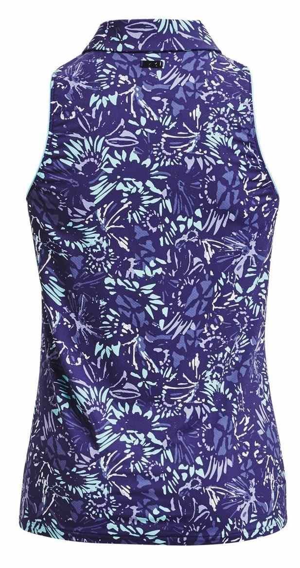Under Armour Iso-Chill Sleeveless polo femme, sonar blue