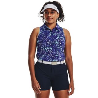 Under Armour Iso-Chill Sleeveless polo femme, sonar blue