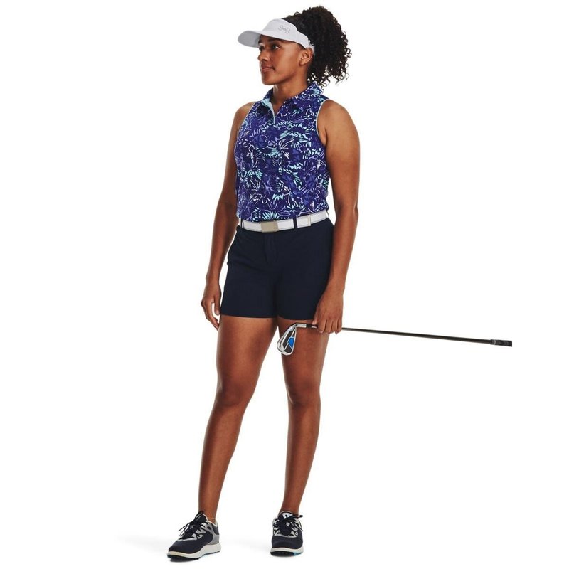 Under Armour Iso-Chill Sleeveless polo femme, sonar blue