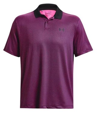 Under Armour Performance 3.0 Printed polo homme, noir/rose