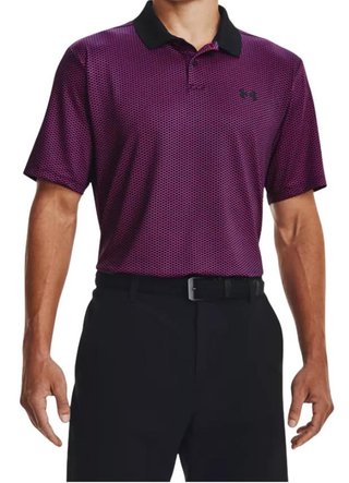 Under Armour Performance 3.0 Printed polo homme, noir/rose