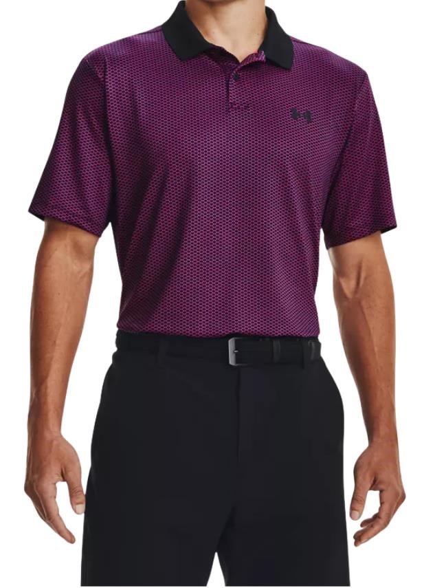Under Armour Performance 3.0 Printed polo homme, noir/rose