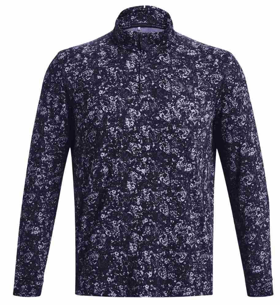 Under Armour Playoff Printed 1/4 Zip sweatshirt homme, navy