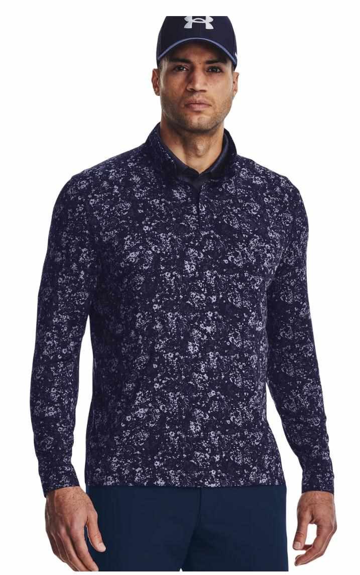 Under Armour Playoff Printed 1/4 Zip sweatshirt homme, navy