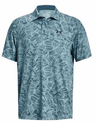 Under Armour Playoff 3.0 Printed polo homme, still water/static blue