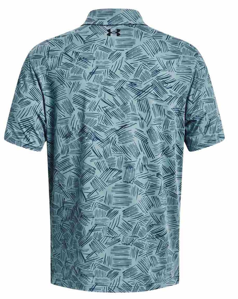 Under Armour Playoff 3.0 Printed polo homme, still water/static blue