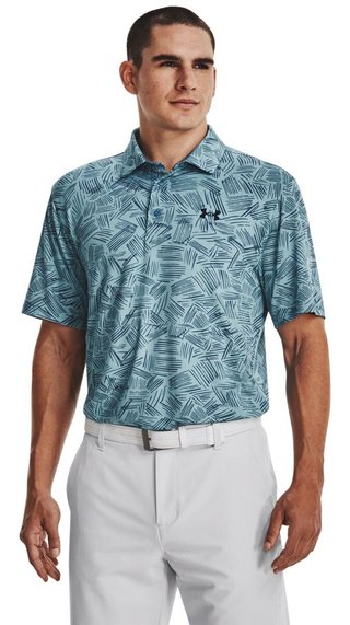 Under Armour Playoff 3.0 Printed polo homme, still water/static blue