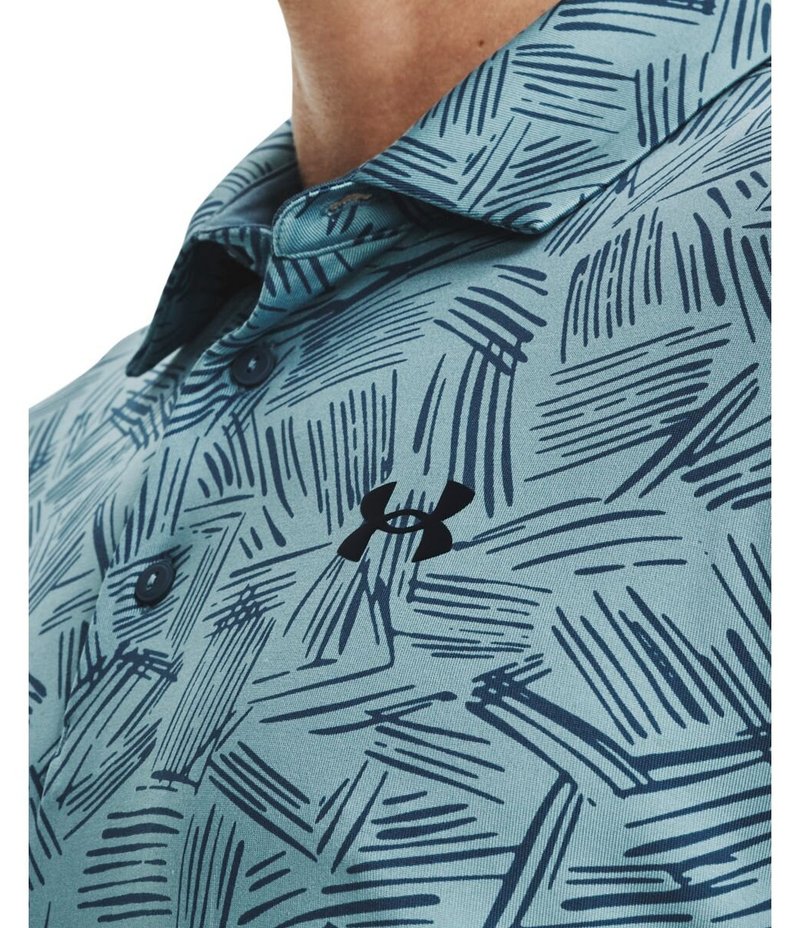 Under Armour Playoff 3.0 Printed polo homme, still water/static blue