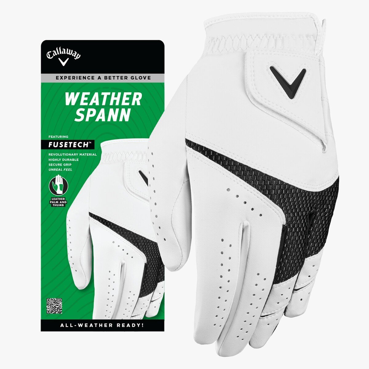 Callaway Weather Spann gant de golf homme, blanc