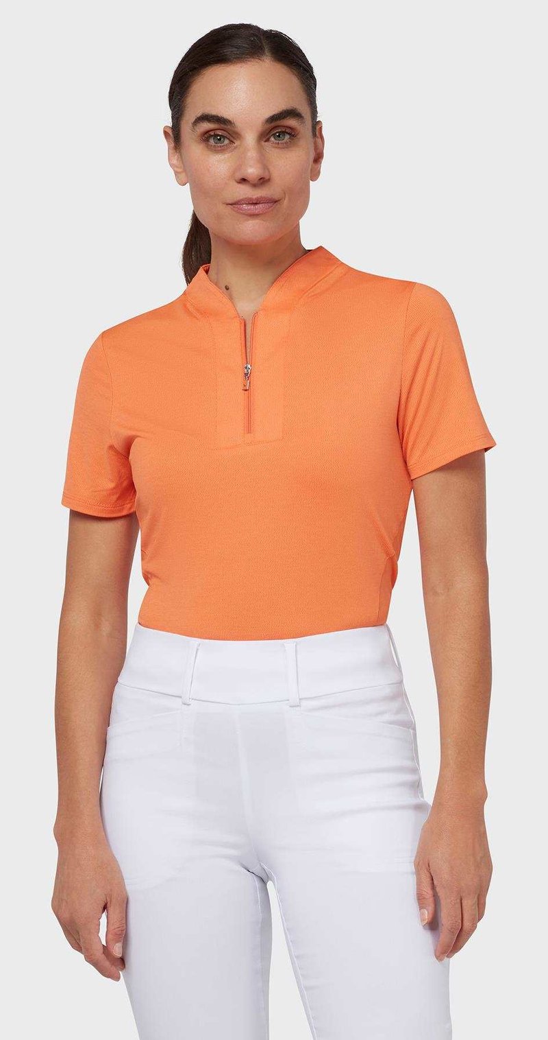 Callaway Tonal Heather polo femme, nectarine heather