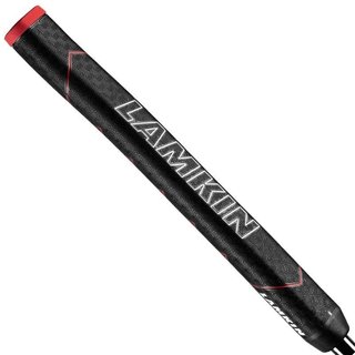 Lamkin SINKFIT Rubber Straight grip de putter, STANDARD, noir/rouge