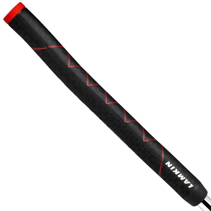Lamkin SINKFIT Rubber Straight grip de putter, STANDARD, noir/rouge