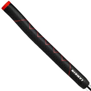Lamkin SINKFIT Rubber Straight grip de putter, STANDARD, noir/rouge