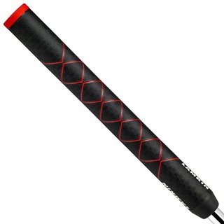 Lamkin SINKFIT Rubber Straight grip de putter, STANDARD, noir/rouge