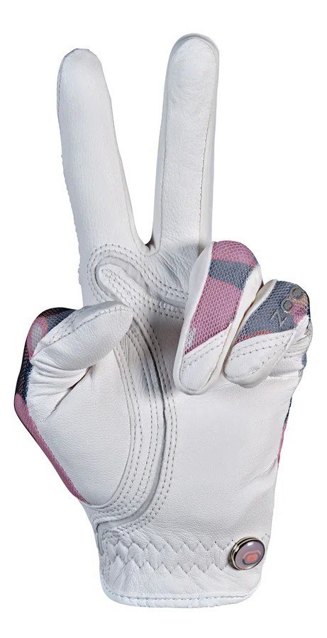 Zoom Zoom Sun Style gant de golf femme camouflage, blanc/rose
