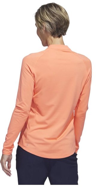 Adidas Solid Quarter Zip Long Sleeve sweat femme manches longues, coral fusion