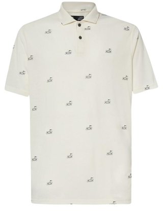 Oakley Golf Flag Pattern polo homme, arctic white