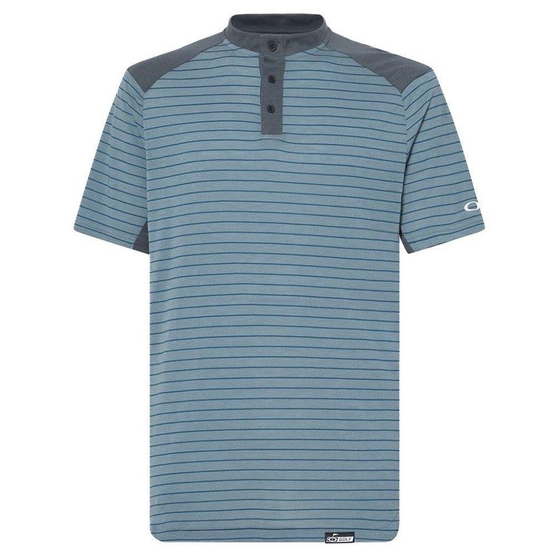 Oakley Fringe Stripe polo homme, dark slate