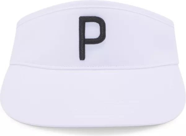 Puma P Visor Adj visière universelle 2023, blanc brillant/noir