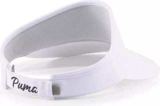 Puma P Visor Adj visière universelle 2023, blanc brillant/noir