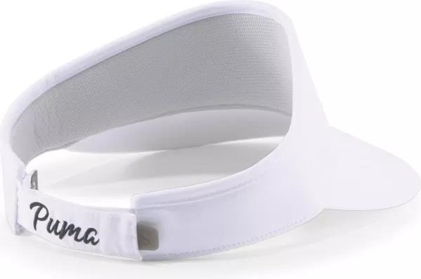 Puma P Visor Adj visière universelle 2023, blanc brillant/noir