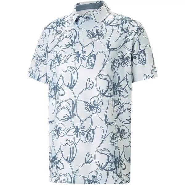 Puma Cloudspun Stems polo homme, white/evening sky