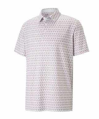 Puma Mattr Flamingo polo homme, bright white/flamingo pink