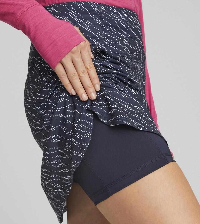 Puma PwrMesh Whitewater jupe de golf femme, navy blazer/bright white
