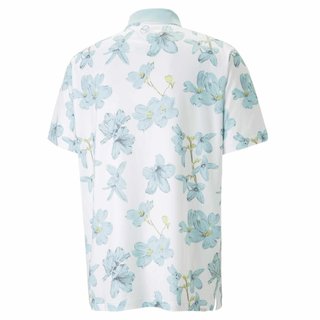 Puma Mattr Verdant polo homme, bright white/tropical aqua