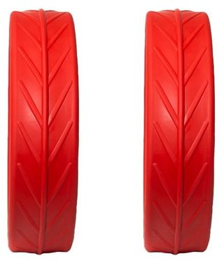 JuCad Tyres for Rear Wheels (2 pneus pour roues arrière JuCad), rouge