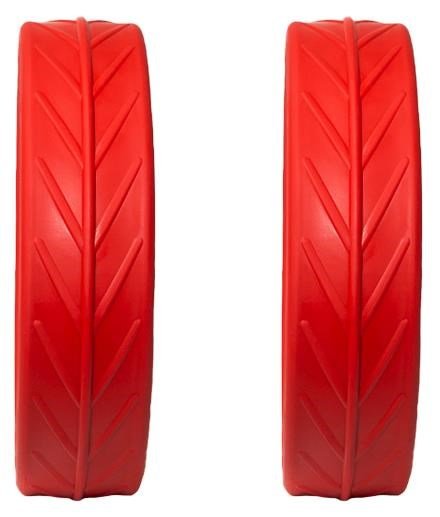 JuCad Tyres for Rear Wheels (2 pneus pour roues arrière JuCad), rouge