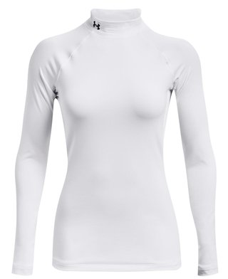Under Armour Authentics Mockneck sous-vêtement thermique femme, blanc