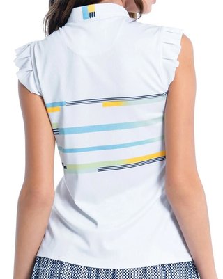 Lucky in Love Finish Line polo sans manches femme, blanc