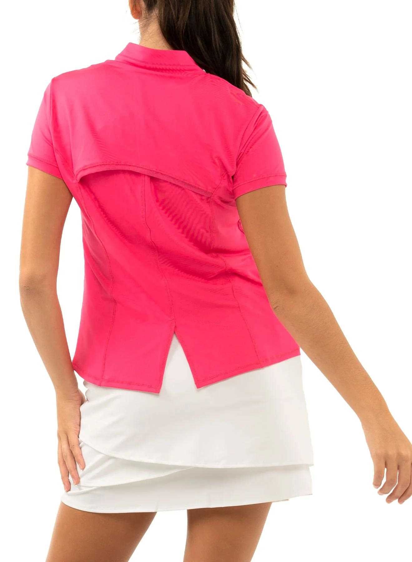 Lucky in Love Chi Chi Short Sleeve polo femme, melon
