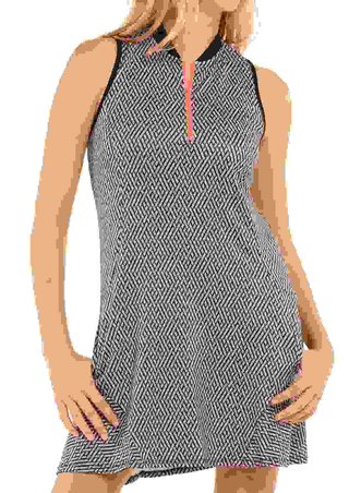 Lucky in Love Thatch Me Later robe de golf, noir/blanc
