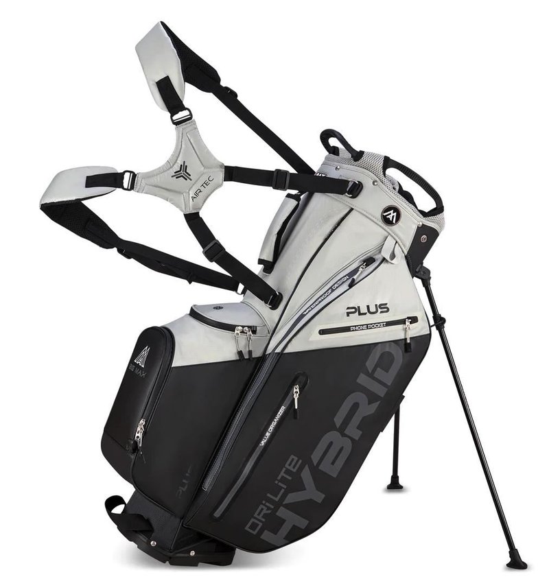 Big Max Dri Lite Hybrid Plus sac de golf à trépied, gris/noir