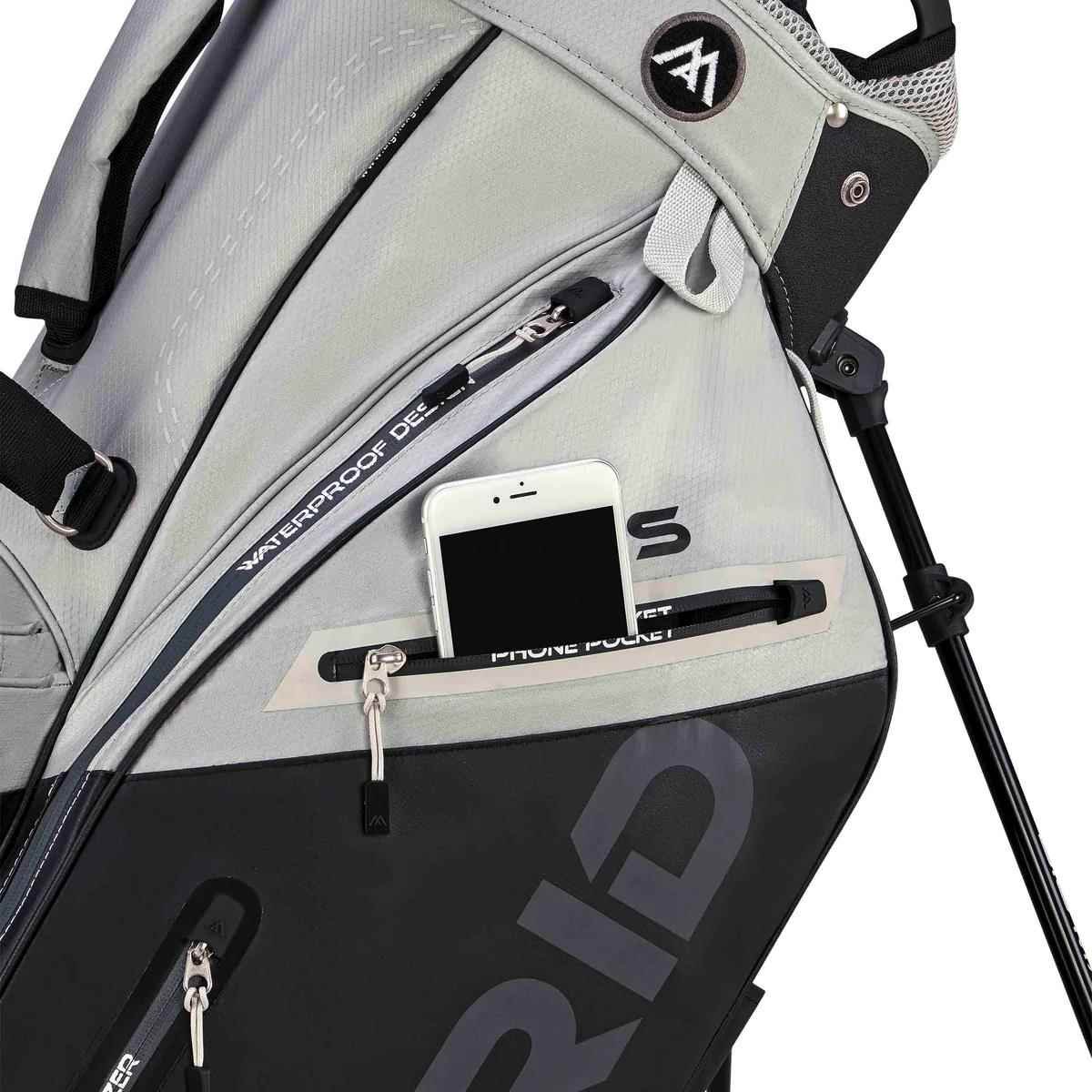 Big Max Dri Lite Hybrid Plus sac de golf à trépied, gris/noir