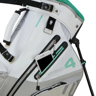Big Max AQUA Hybrid 4 stand bag, blanc/gris/menthe