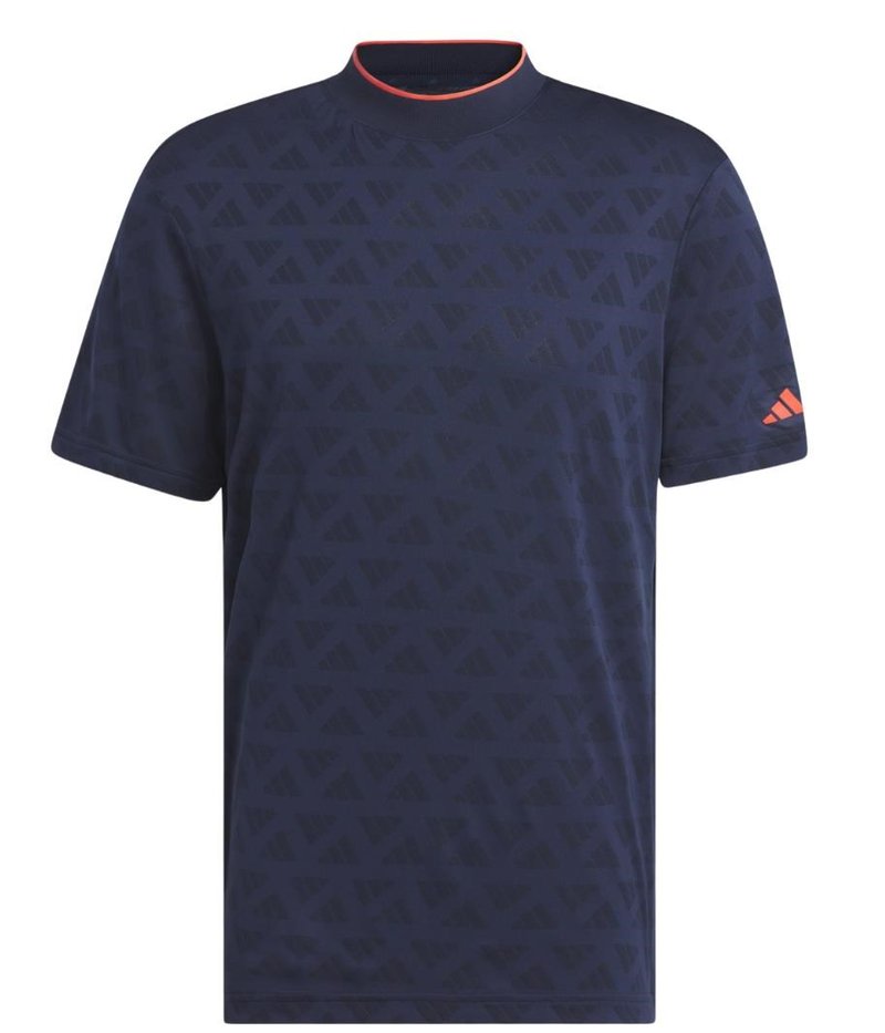 Adidas Adi Jacquard Mock polo homme, black/collegiate navy