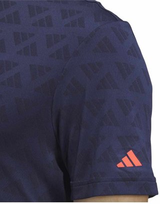 Adidas Adi Jacquard Mock polo homme, black/collegiate navy