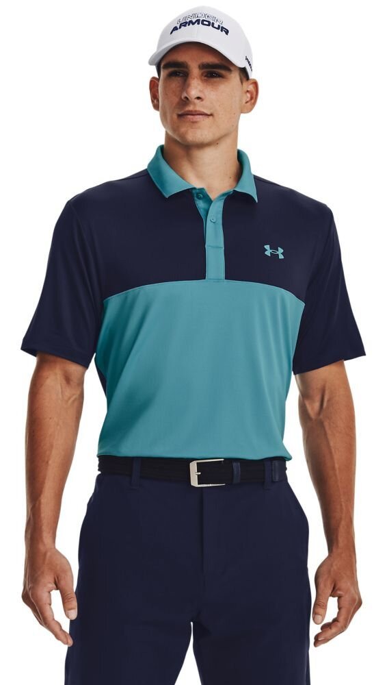 Under Armour Perf 3.0 Color Block polo homme, glacier blue