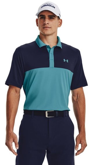 Under Armour Perf 3.0 Color Block polo homme, glacier blue