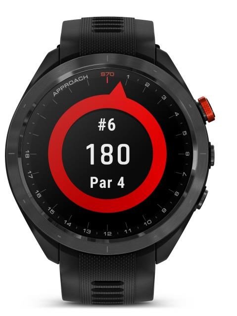 Garmin Approach S70 47 mm montre GPS, lunette céramique noire/bracelet silicone noir