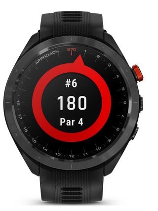 Garmin Approach S70 47 mm montre GPS, lunette céramique noire/bracelet silicone noir