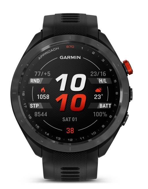 Garmin Approach S70 47 mm montre GPS, lunette céramique noire/bracelet silicone noir